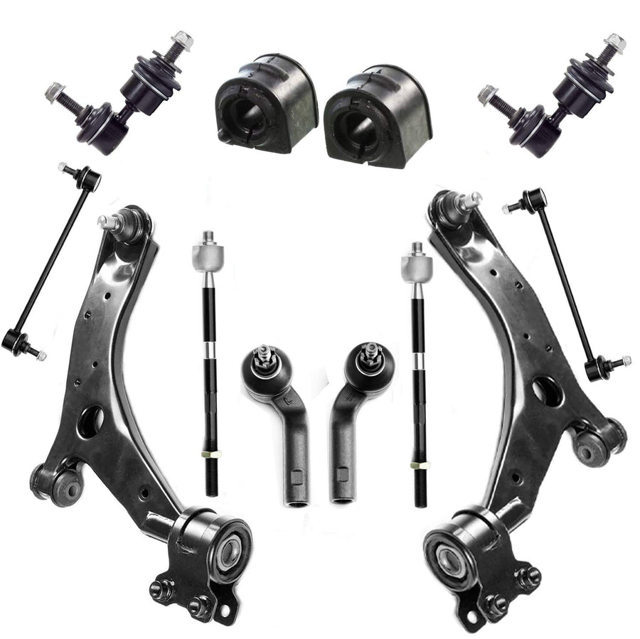 12PC Steering & Suspension Control Arm Kit Front Rear LH RH for Mazda 3-2004 2005 2006 2007 2008 2009. Mazda 5-2012 2013 2014 2015
