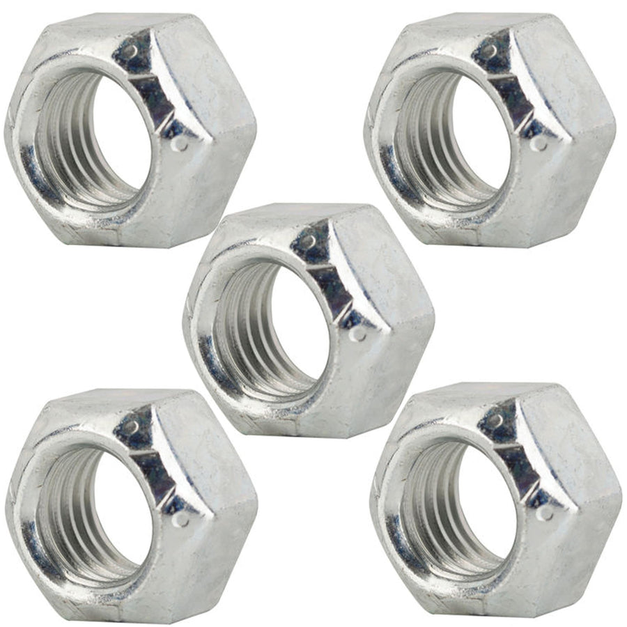 9/16x18 HEX Cone Head Zinc Clear Locknut Grade B