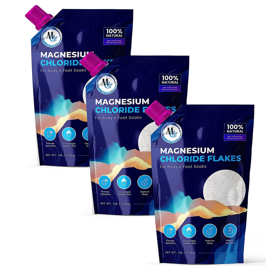 Dead Sea Magnesium Flakes Bath Salts – Premium Magnesium Supplement Bath Salts for Women Relaxing – Mineral Supplements for Muscle Relief, Aches – Raw and Pure Sourced Soothing Flake Salt for Men and Women