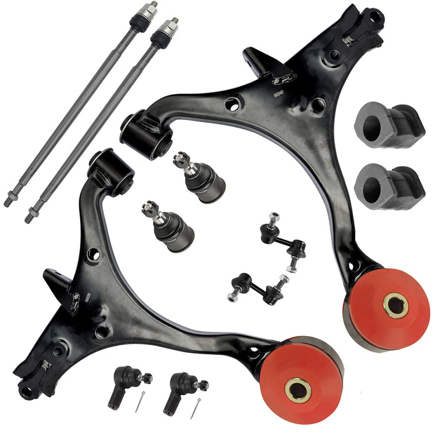 12pc Front Lower Control Arm Ball Joint Sway Bar Tie Rod for 2002 2003 2004 2005 2006 Honda CR-V