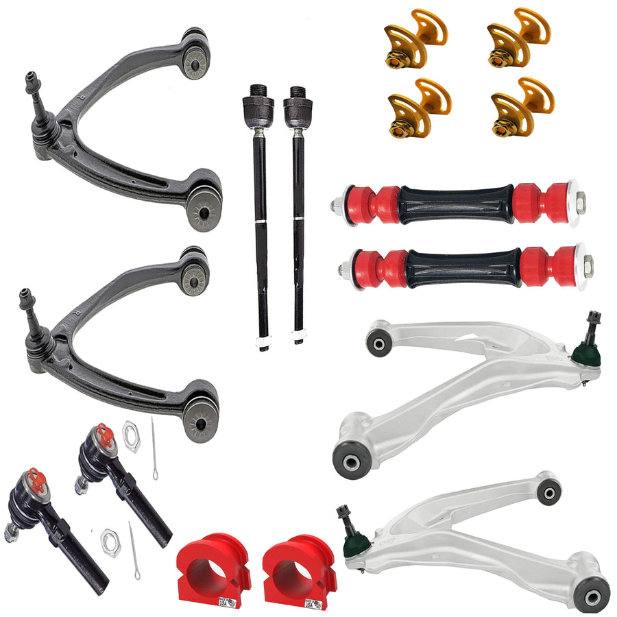 Suspension Dudes 16PC Front Upper/Lower Control Arm Kit FITS Escalade ESV EXT, Avalanche, Silverado, Suburban, Yukon XL, Sierra 1500, 2007-2014 RK80669 RK80670
