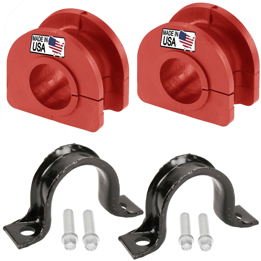 Suspension Dudes PAIR Front Sway Bar CODE RED Bushing Kit FITS Escalade, Silverado, Avalanche, Suburban, Tahoe, Sierra, Yukon, 1985-2007 Bushings Made In USA, 28MM Stabilizer Bar, K6408 928-344