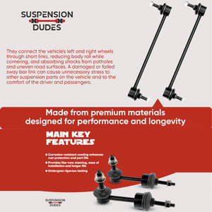 (2) Front Sway Bar Links Fits 2009-2018 Dodge Journey