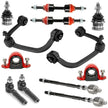 14PC Front Suspension Upper Control Arm Kit for Ford F‑150 4WD 2009‑2014 – Upper Control Arms, Ball Joints, Tie Rods, Sway Bar Links, CODE RED Bracket & Hardware, Bushings Made In USA