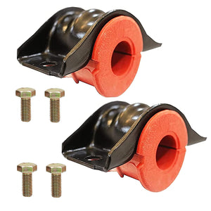 4PC CODE RED Front Sway Bar Bushing Kit + OEM Bracket Kit FITS 300 2005-2018, Charger 2006-2018, Magnum 2005-2008, Challenger 2008-2018