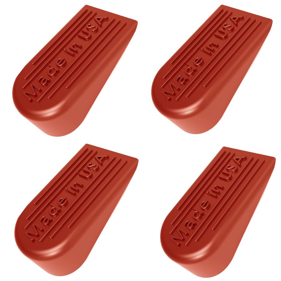 Rubber Door Stoppers for Bottom of Door Made in USA - Door Stop Wedge for Carpet, Tile, Concrete Floor, Heavy Duty for Commercial & Home - 2.1 x 1.3 x 4.3 Inches