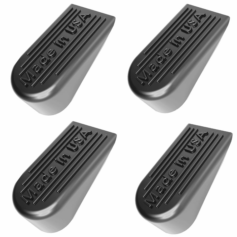 Rubber Door Stoppers for Bottom of Door Made in USA - Door Stop Wedge for Carpet, Tile, Concrete Floor, Heavy Duty for Commercial & Home - 2.1 x 1.3 x 4.3 Inches
