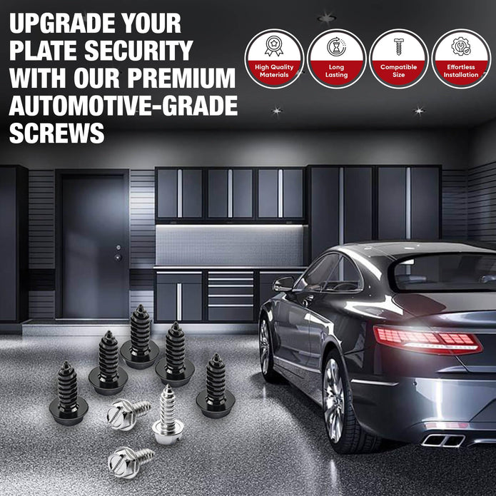 Stainless Steel License Plate Screws with Rustproof Finish