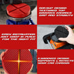Universal Floor Jack Rubber Pad, Upgraded Jack Pad Adapter with Pinch Weld Side Frame Rail Protector, Thick Anti‑Slip X‑Groove Cushion Puck, Cross Beam Jack Adapter for Safe Vehicle Lifting, 1 Pack