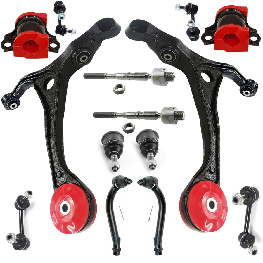 Suspension Dudes 18PC Front Lower CODE RED Control Arm Kit for 2004-2006 TL, K641543 K641544 Bushings Made In USA