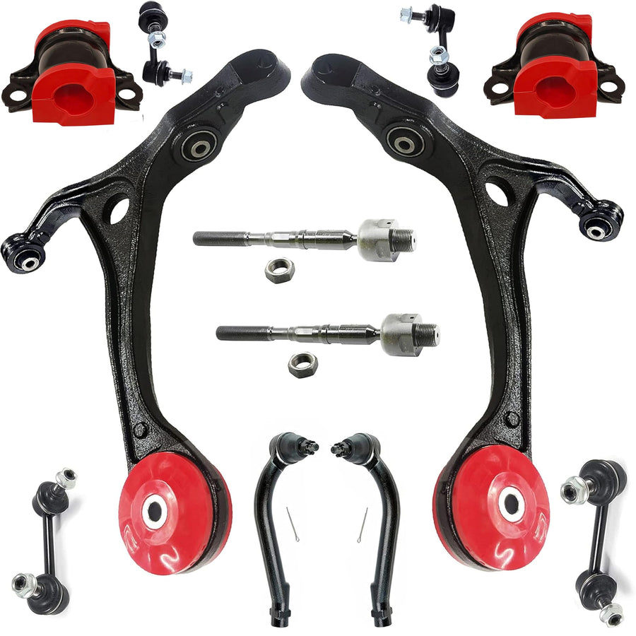 Suspension Dudes 14PC Front Lower CODE RED Control Arm Kit for 2004-2006 TL, K641543 K641544 Bushings Made In USA