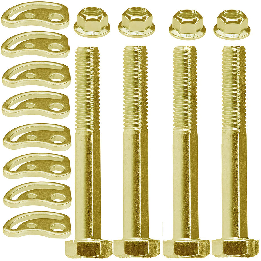 4 PC Alignment Caster/Camber Enhanced Hardware Kit FITS GMC, Chevy, Cadillac, Hummer, Select Models 1999-2020, All Hardware Treated with Made in USA Anti-Corrosion Protection K100026 45K5012