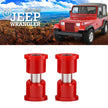 Suspension Dudes PAIR Front/Rear Frame Shackle Bushing Kit FITS Wrangler 1987-1995, CODE RED Bushings Made In USA SB376 52002552