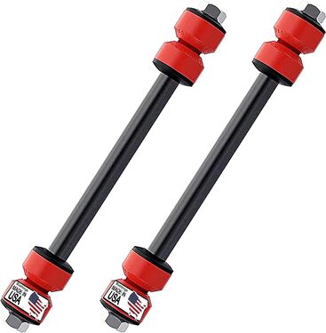 K700542 K7275 Front Sway Bar Stabilizer Link Kit (Pair) - Fits Ford Ranger, Explorer, Ram 1500, Mazda B-Series | Black Zinc Coated | USA Made CODE RED