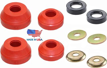 K8361 Front Suspension Radius Arm Bushing Kit (Pair) - Fits Ford F-150, F-250, F-350, Bronco, Ranger, Mazda B-Series | Made in USA