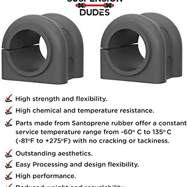 6pc Front Sway Bar Link & CODE RED EXTREME Bracket/Bushing Kit - Fits Dodge Ram 1500 2500 3500 2WD 2002-2011 | USA Made | K7400 K7353