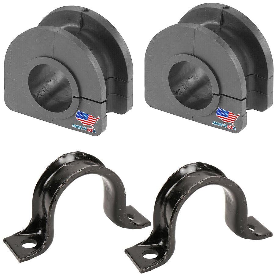 6-piece front sway bar bracket, bushing, and link kit for Chevy S10 and GMC Sonoma RWD.