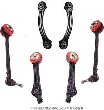 24pc Full Suspension Control Arm & Steering Kit (Front & Rear) - Fits Dodge Charger, Challenger, Chrysler 300, Magnum RWD 2005-2010 | CODE RED USA Made Bushings