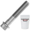 Front wheel mount hub bolt kit for Hummer H3 and Cadillac Escalade wheel bearing installation.