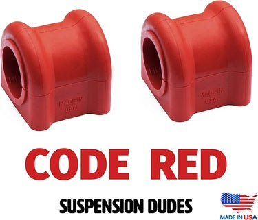 K200729 Front Sway Bar Stabilizer Bushing Kit (Pair) - Fits Jeep Grand Cherokee 1999-2004 | CODE RED USA Made