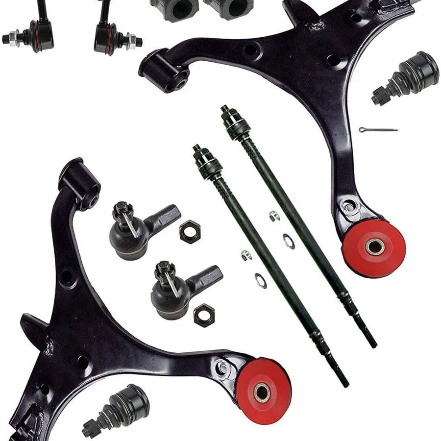 Complete 12-piece front suspension and steering kit for 2002-2006 Honda CR-V.