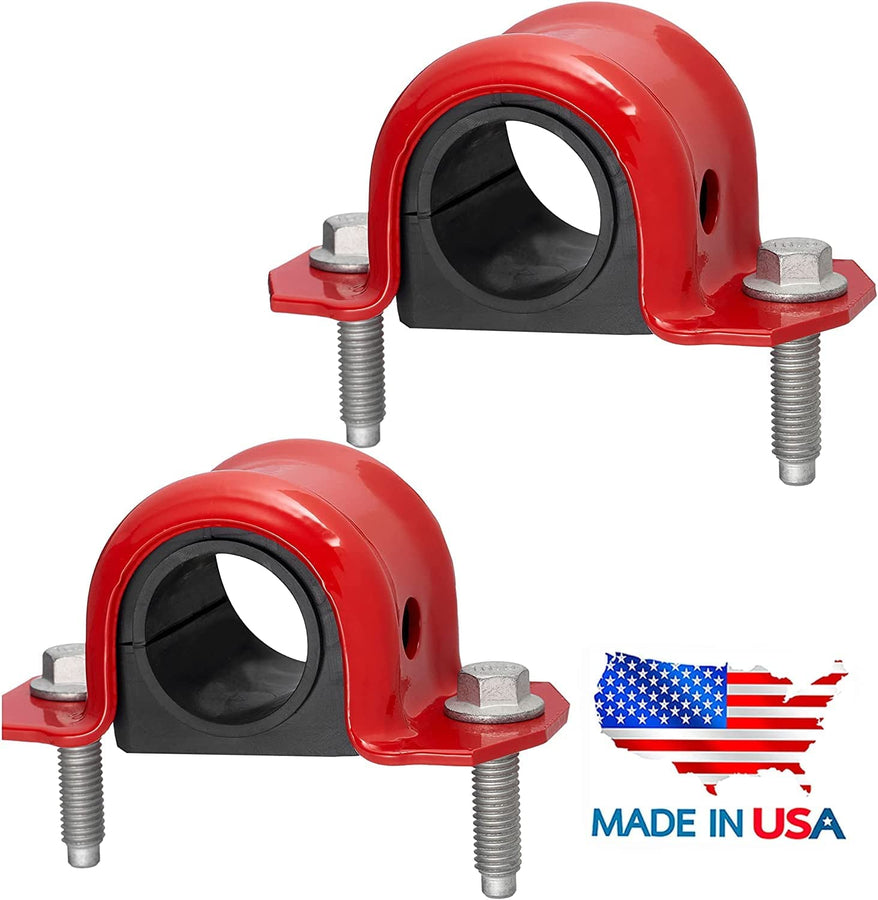 Complete 4-piece front stabilizer bracket and Santoprene bushing kit for 1994-2010 Dodge Ram.