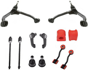 12 Piece Front Suspension Kit + Front CODE RED Bushings FITS Jeep Liberty 2002-2004