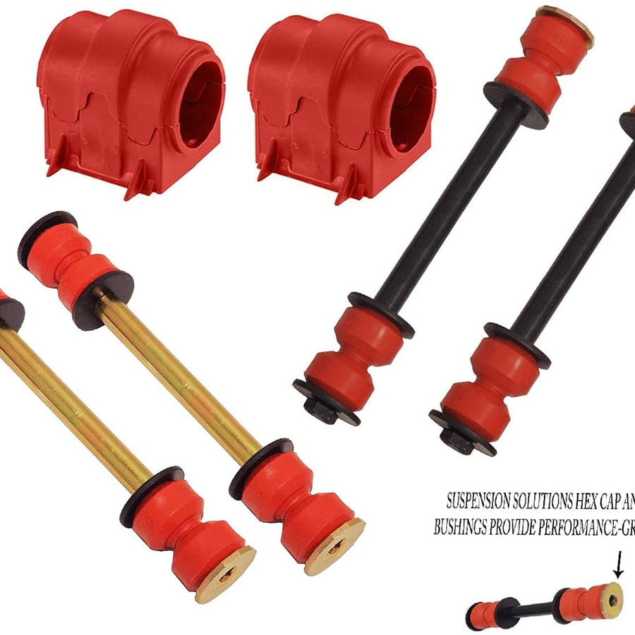 6PC HEAVY DUTY Front/Rear Stabilizer Links + Front Bushings FITS Ford Explorer 2006-2010, Mercury Mountaineer 2006-2010