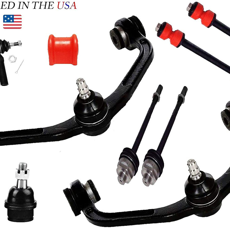 12PC Front Suspension Upper Arms Tie Rod Ends Links FITS Ford Ranger Mazda (29-30MM BAR)