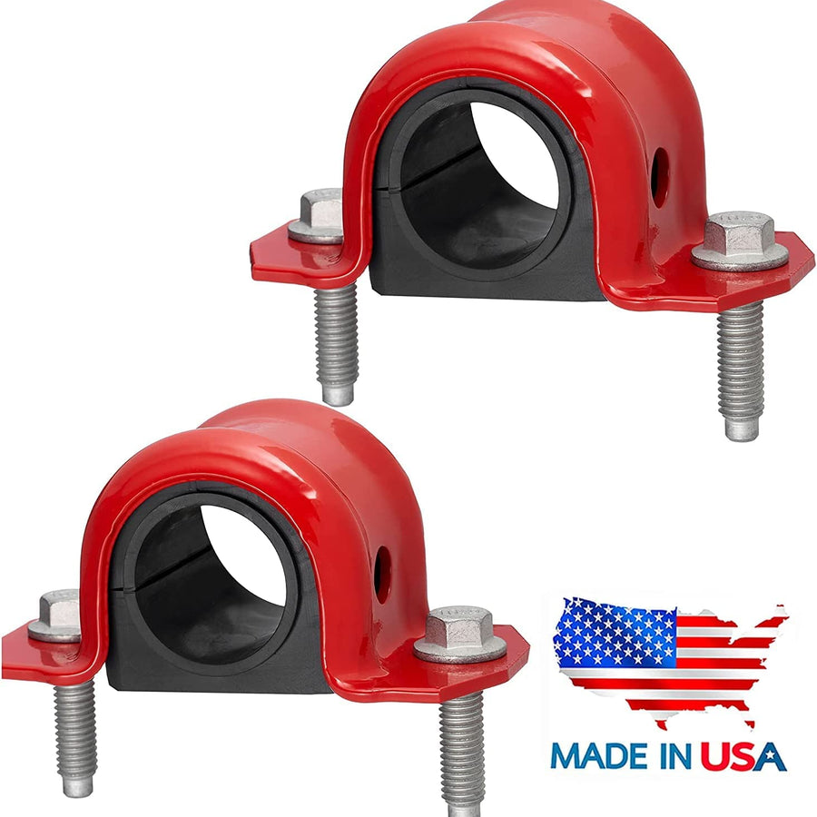 4 PC Code Red Extreme Front Sway Bar Bracket Kit + Front Bushing Kit FITS Ram 1500 2500 3500 1994-2010, Dakota 1997-2011, Durango RWD 1998-2002, Designed And Manufactured In The USA
