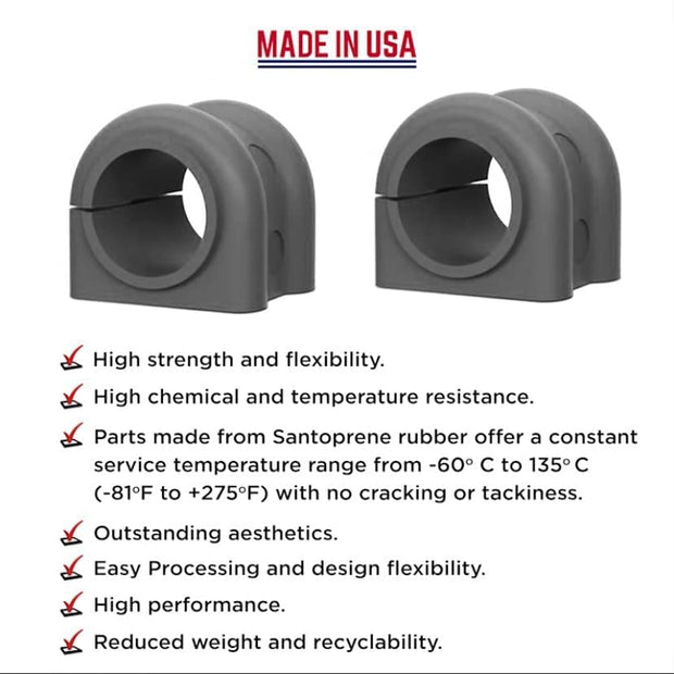 4 PC Code Red Extreme Front Sway Bar Bracket Kit + Front Bushing Kit FITS Jeep Wrangler 1997-2006, Designed And Manufactured In The USA
