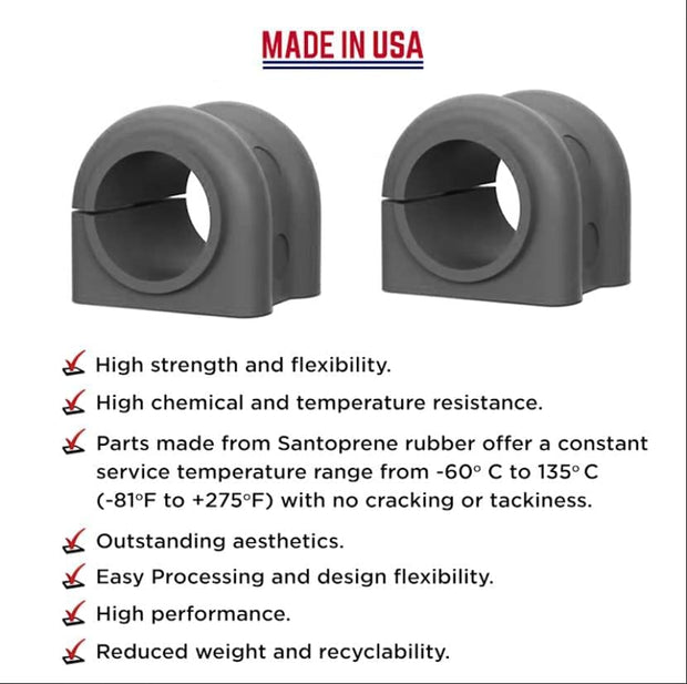 4 PC Code Red Extreme Front Sway Bar Bracket Kit + Front Bushing Kit FITS Jeep Wrangler 1997-2006, Designed And Manufactured In The USA