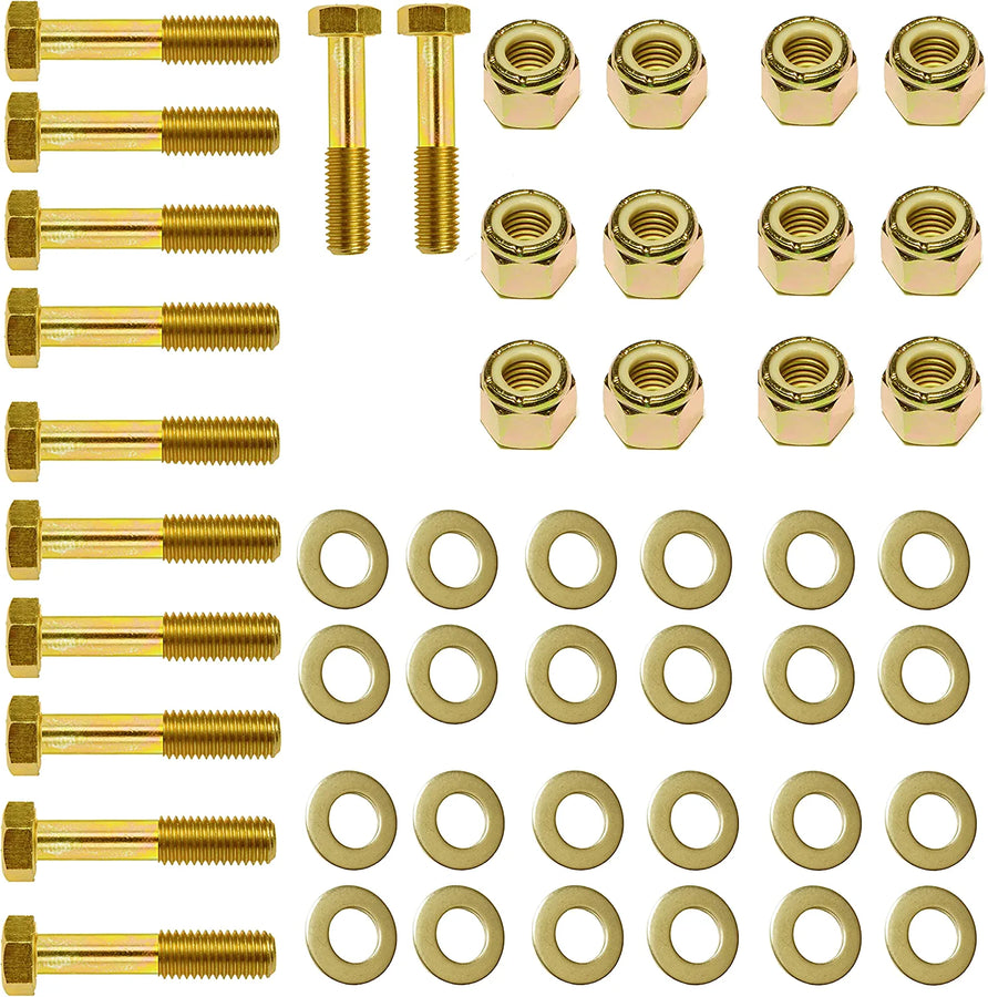 Complete Grade 8 front and rear suspension bolt kit to fix Death Wobble on Jeep Wrangler JK.