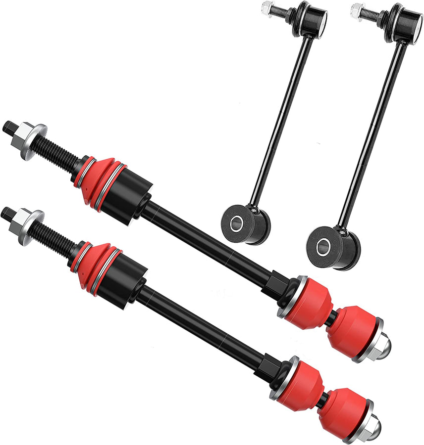 4 PC Front + Rear Sway Bar CODE RED Link Kit FITS Ram 1500 4WD 2009-2012, Ram 1500 2013-2018, Ram 1500 Classic 2019, Bushings and Boots Made in USA K80894 K750396