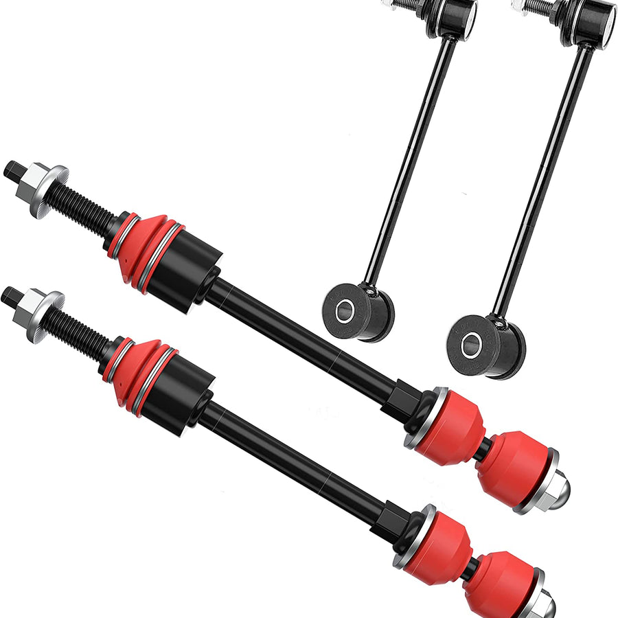 4 PC Front + Rear Sway Bar CODE RED Link Kit FITS Ram 1500 4WD 2009-2012, Ram 1500 2013-2018, Ram 1500 Classic 2019, Bushings and Boots Made in USA K80894 K750396