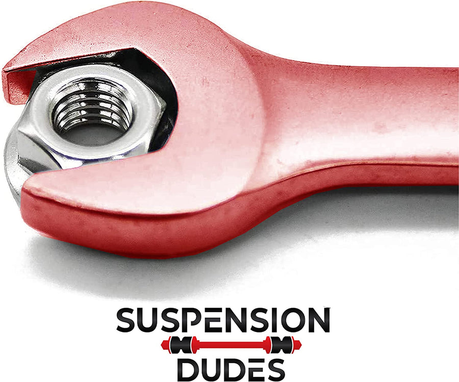 4-piece front sway bar link and CODE RED bushing kit for Dodge Grand Caravan and Chrysler Town & Country.